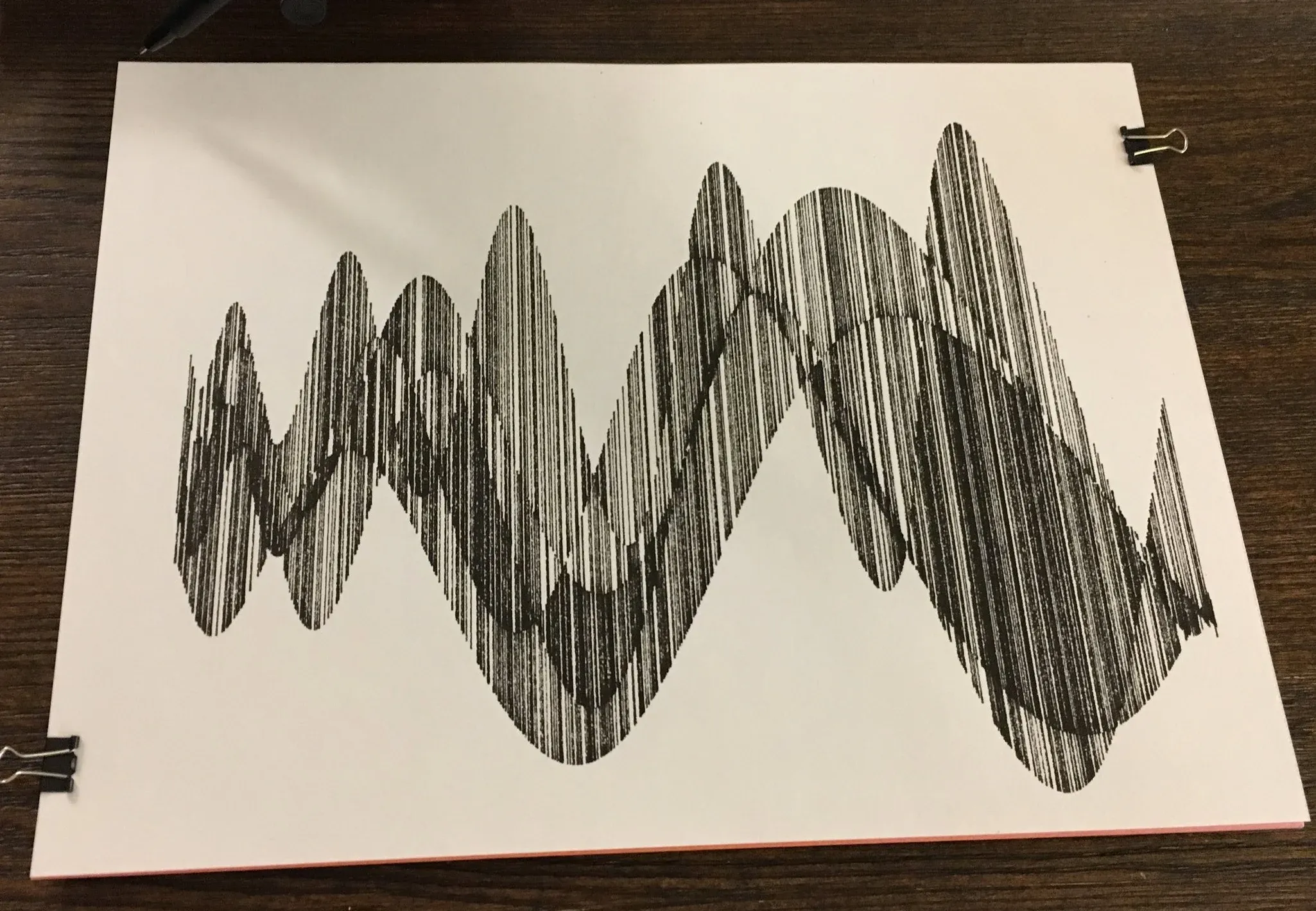 AEHZGHDK, generative drawing, photograph of the framed print